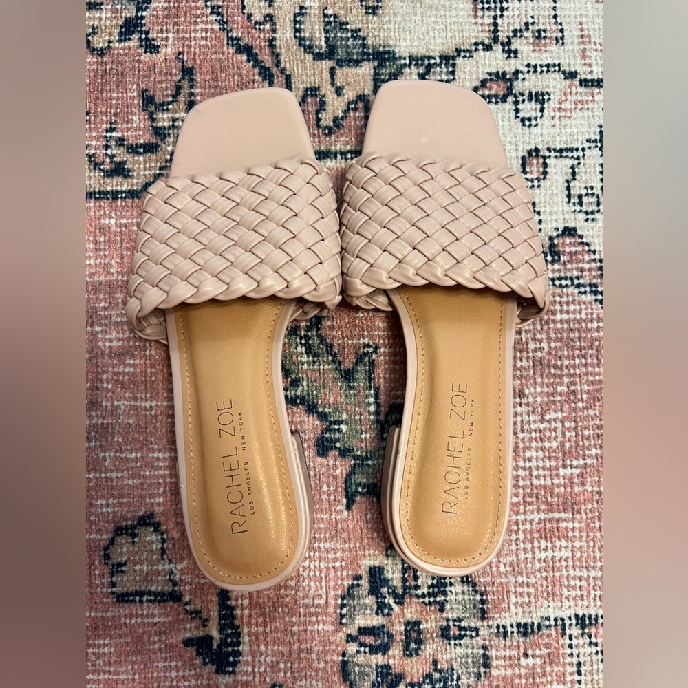 Rachel Zoe Los Angeles New York Braided Weaved Sandal Light Pink